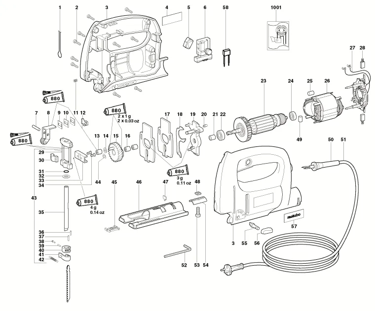 Запчасти, схема и деталировка Metabo STE 65 SP (ТИП 00362000)