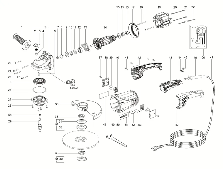 Шпиндель для Metabo W 2000 (6.06420.00) (ТИП 06420000) Арт.:341604160