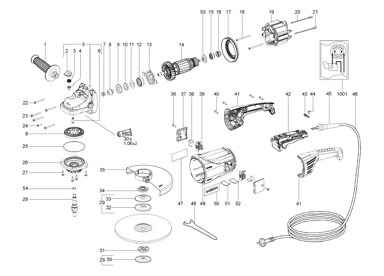 Выключатель для Metabo W 2000 (ТИП 06418260) Арт.:343409180