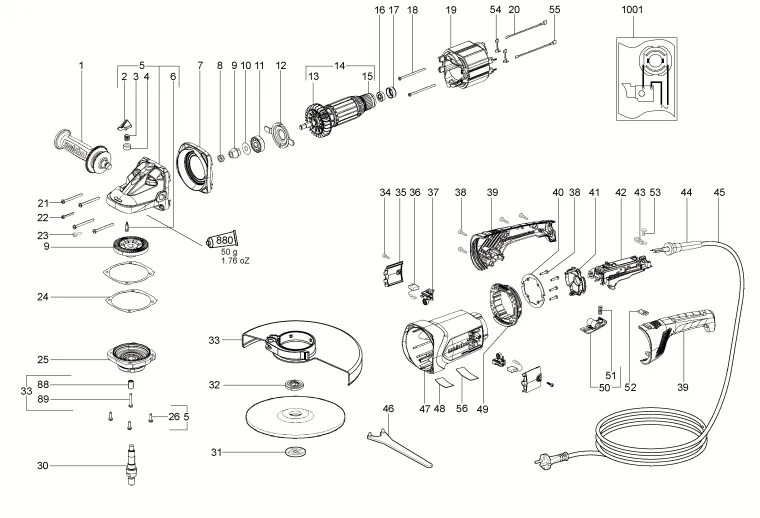Винт для Metabo W 26-230 (ТИП 06453260) Арт.:341702050