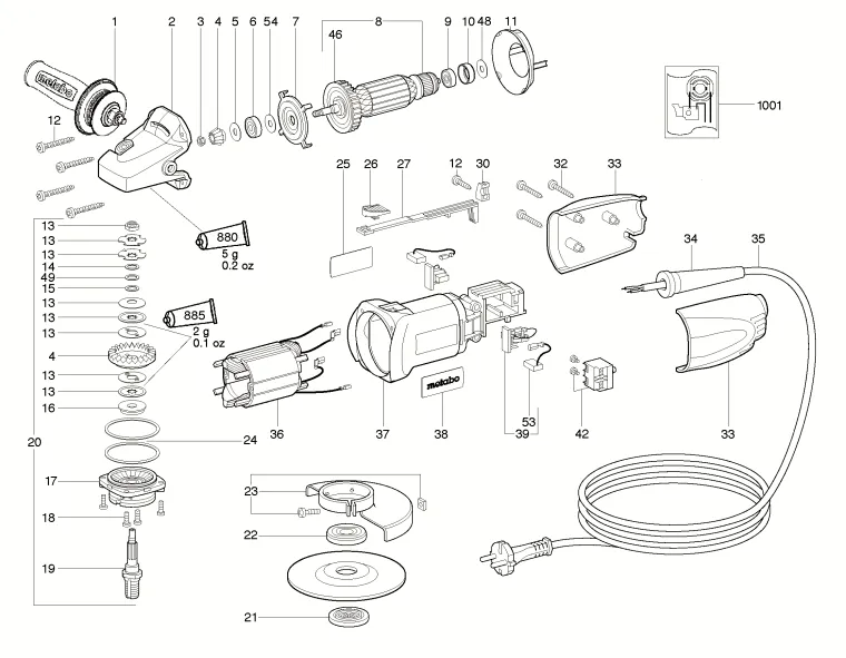 Шпиндель для Metabo W 7-125 QUICK (ТИП 00725000) Арт.:341161030