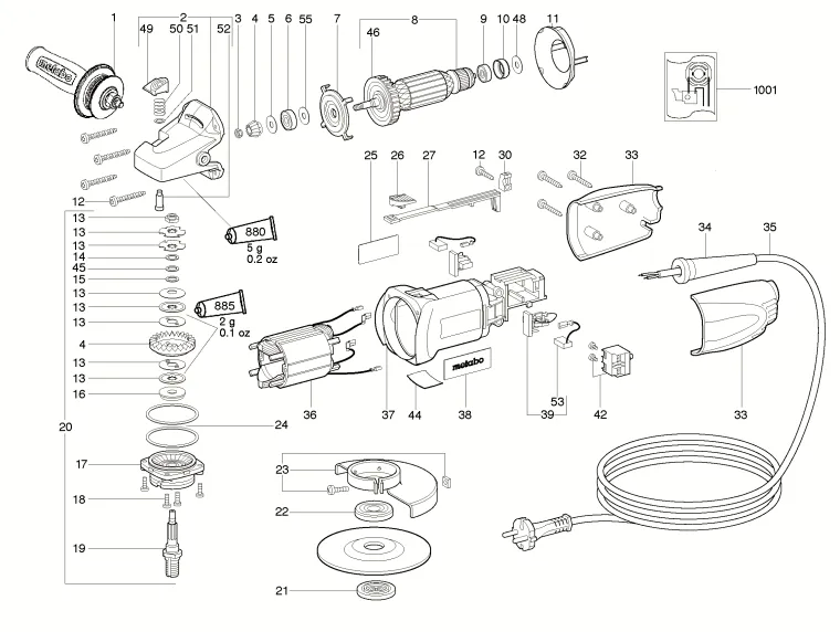 Шпиндель для Metabo W 7-125 QUICK (ТИП 00725001) Арт.:341161030