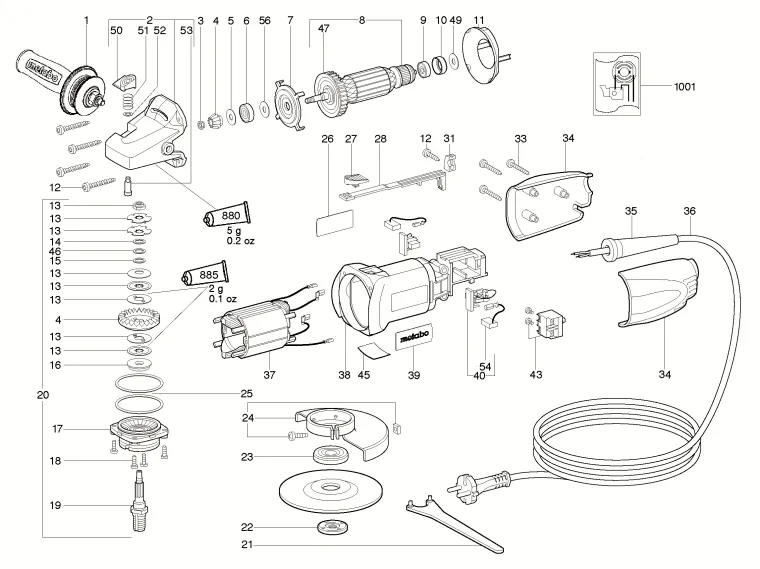 Шпиндель для Metabo W 7-125 (ТИП 06205001) Арт.:341161030