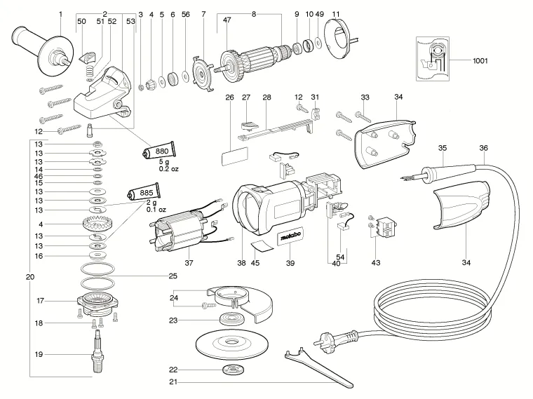 Кнопка (черная) для Metabo W 7-125 (ТИП 06205002) Арт.:343373720
