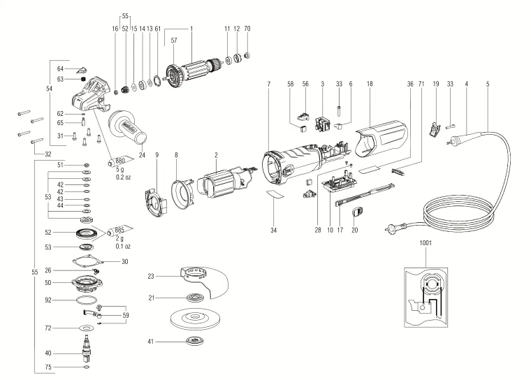 Шпиндель M14 для Metabo WE 15-125 QUICK (6.00448.00) (ТИП 00448000) Арт.:341604420