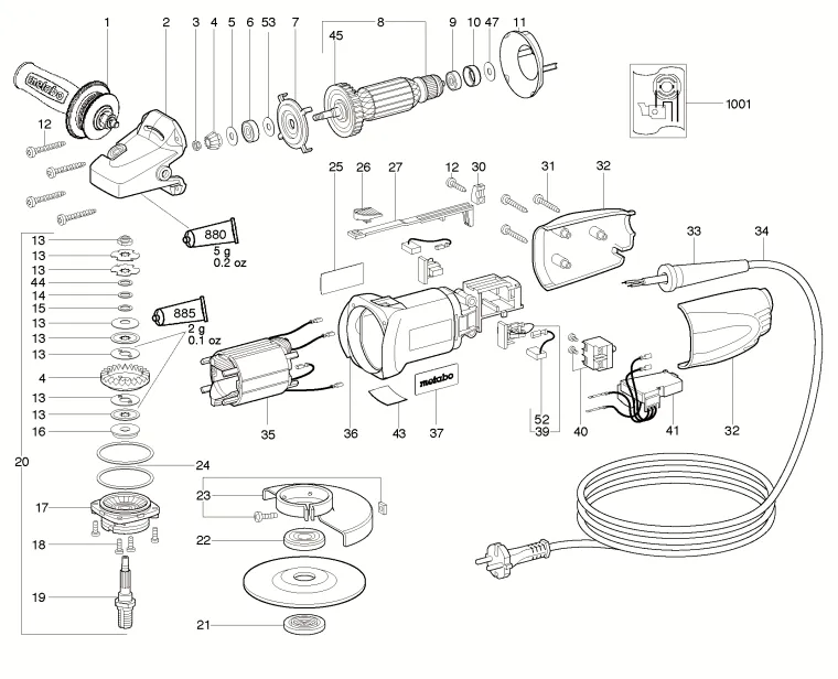 Шпиндель для Metabo WE 9-125 QUICK (ТИП 00925000) Арт.:341161030