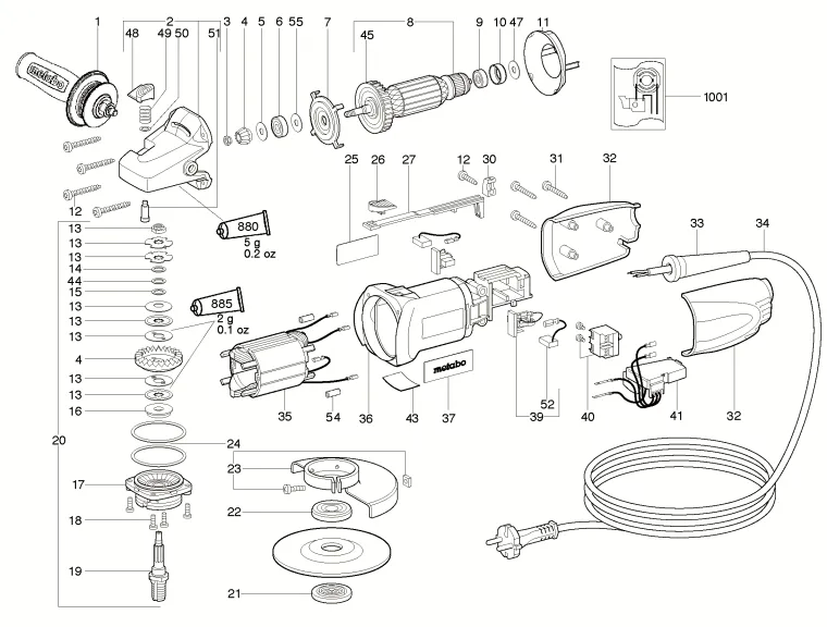 Шпиндель для Metabo WE 9-125 QUICK (ТИП 00925001) Арт.:341161030