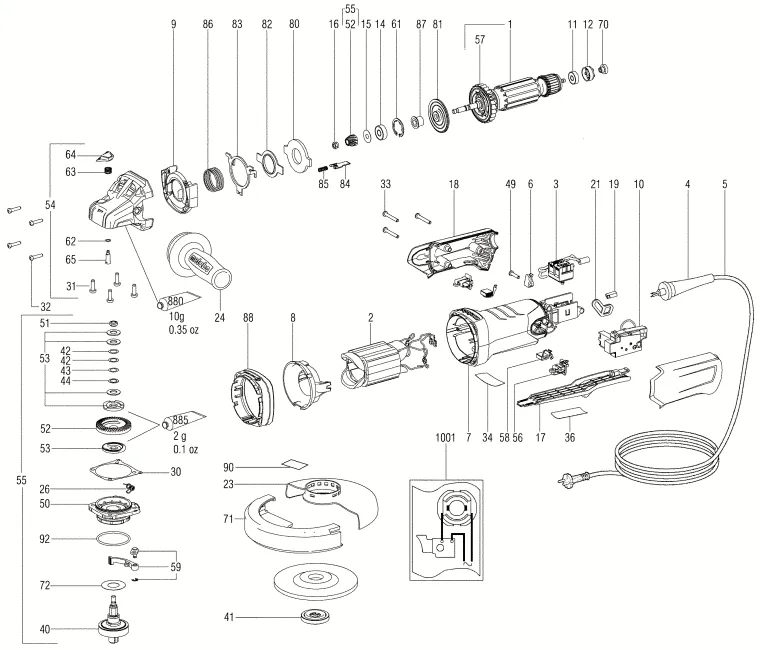 Запчасти, схема и деталировка Metabo WEPBA 17-150 QUICK (6.00552.00) (ТИП 00552000)
