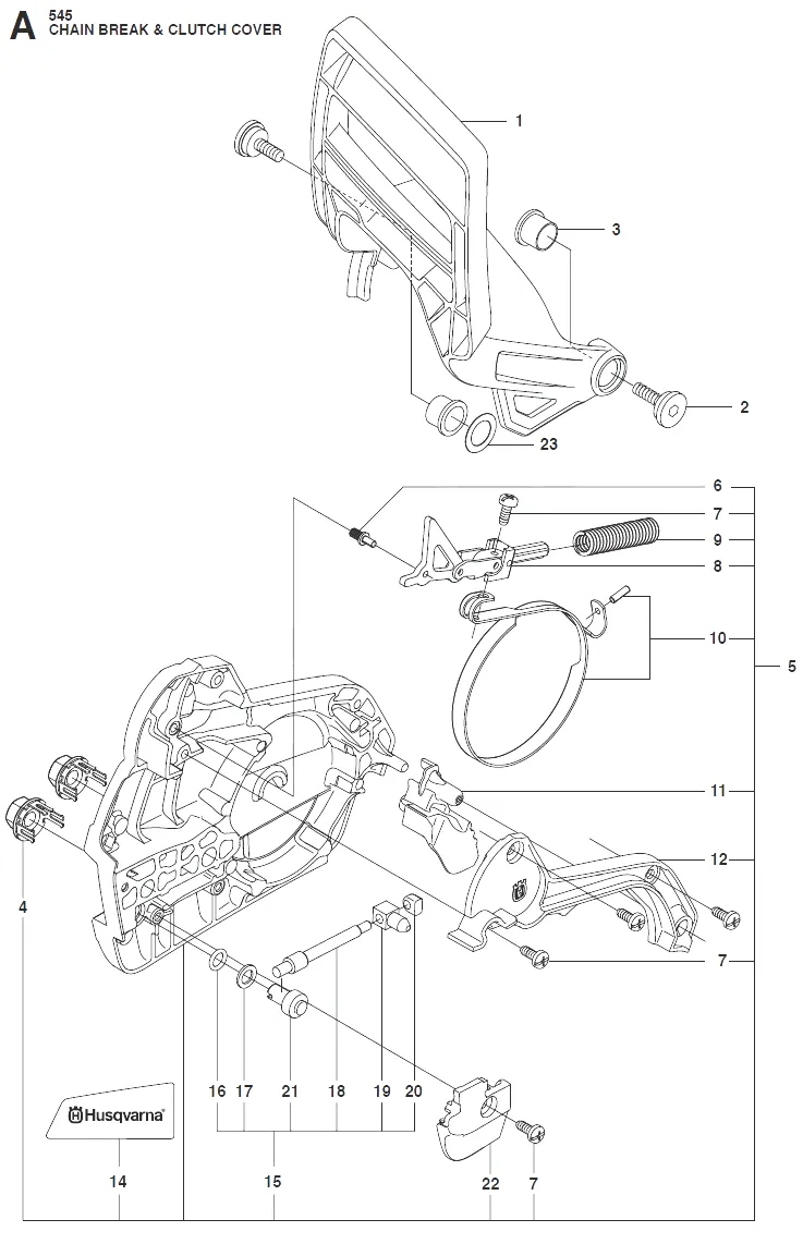 Кольцо уплотнительное для Цепной тормоз и крышка сцепления для Husqvarna 545 Арт.:7404807-02