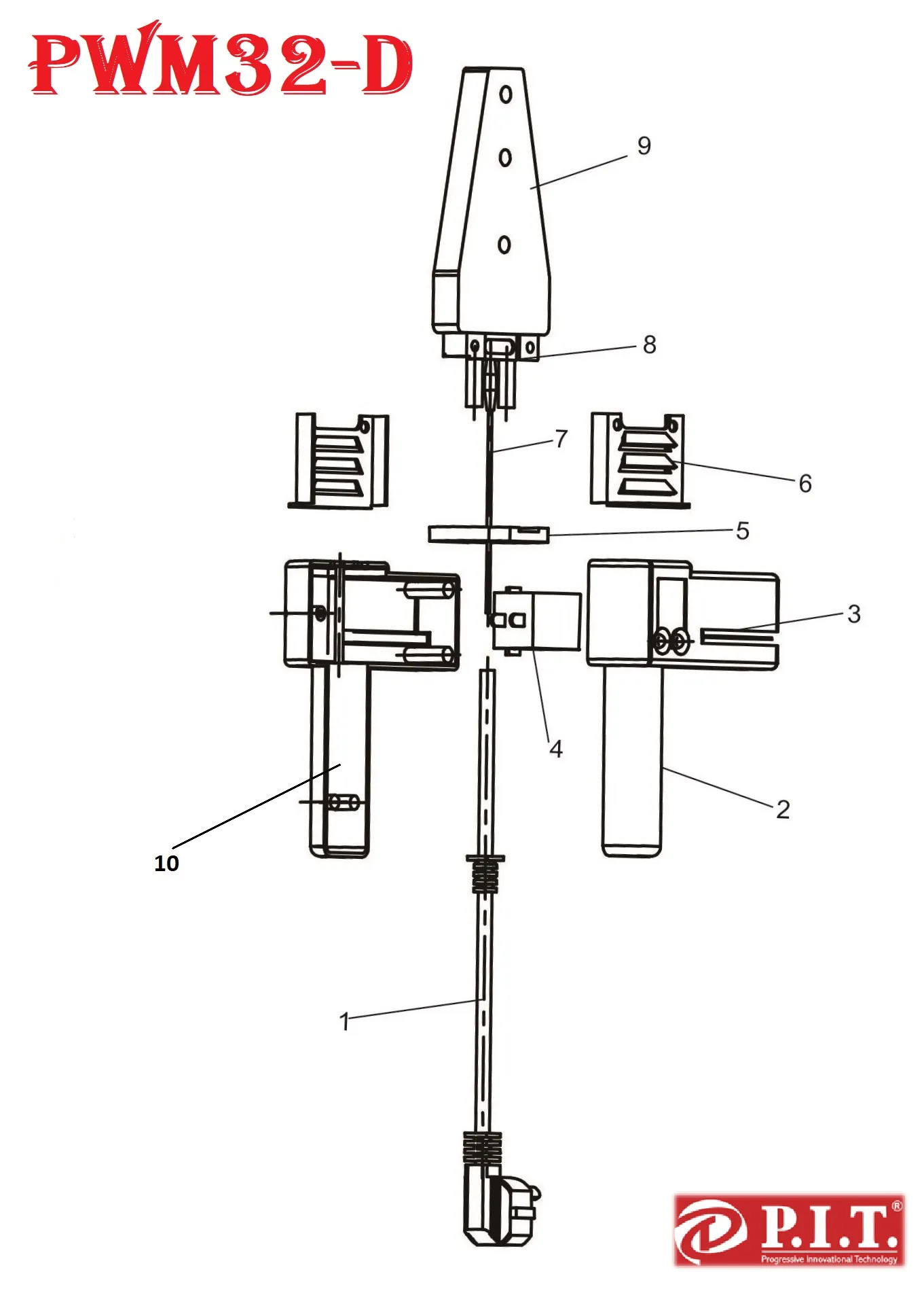 Запчасти, схема и деталировка P.I.T. PWM32-D