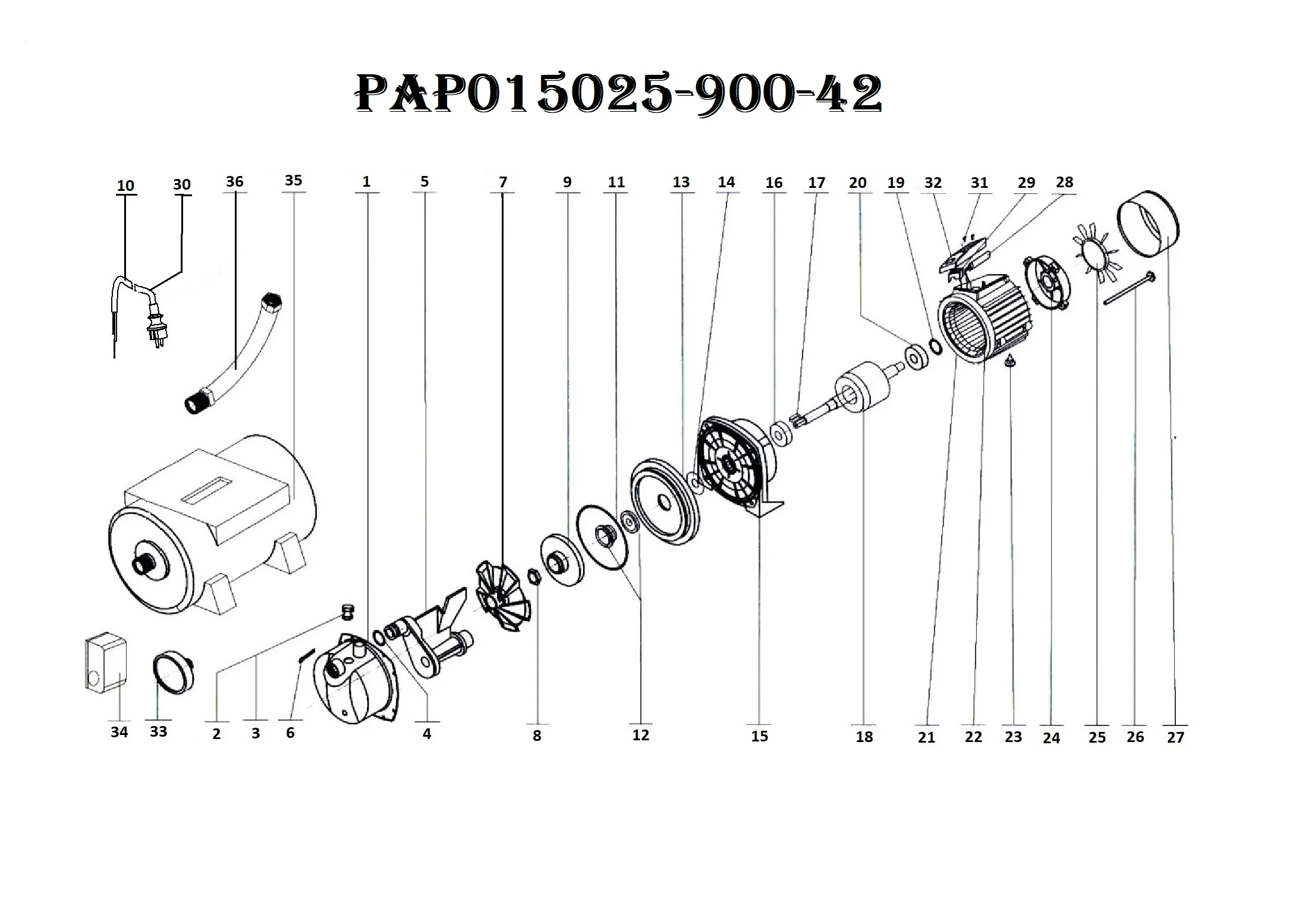 Запчасти, схема и деталировка P.I.T. PAP015025-900_42