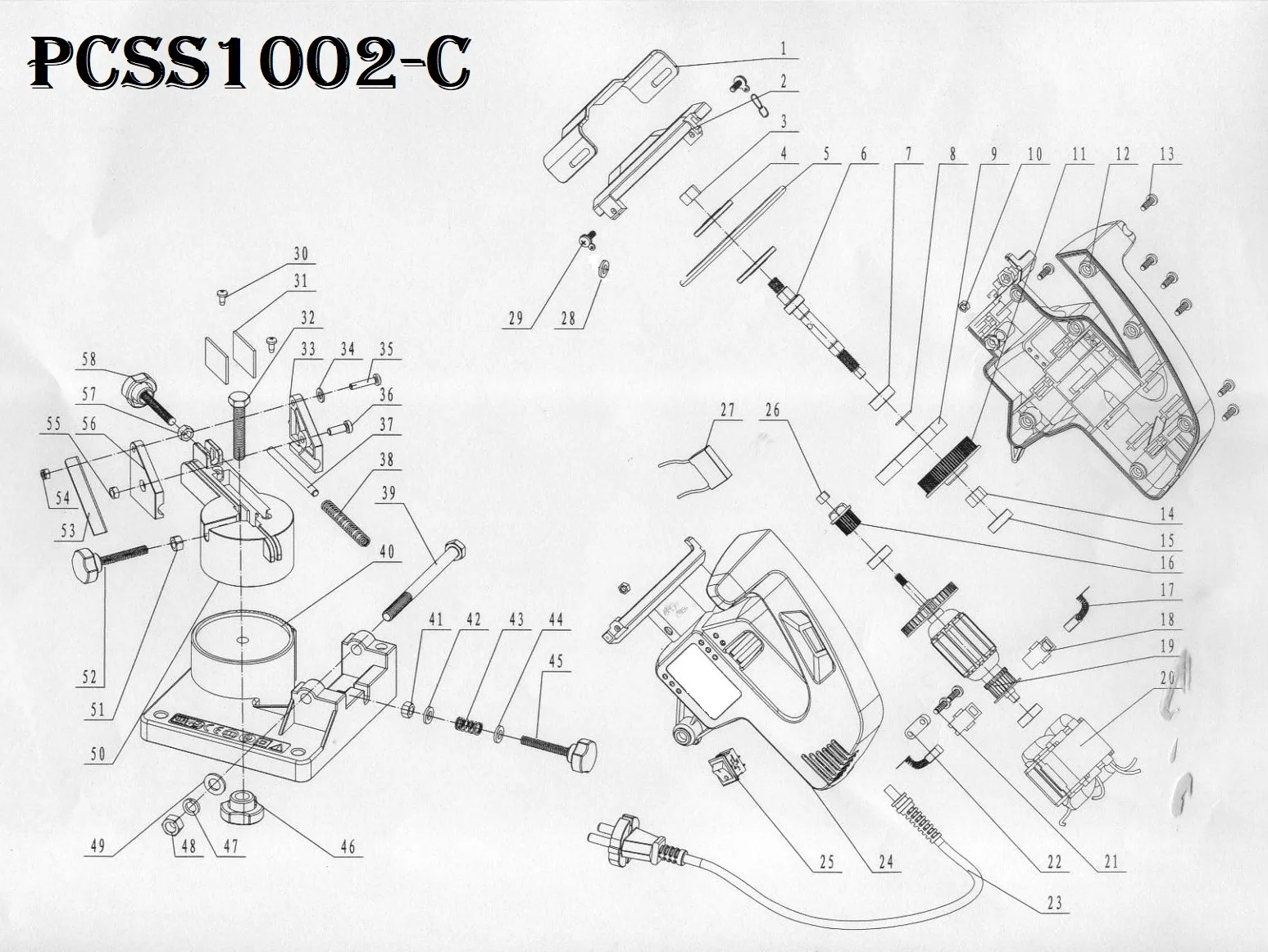Запчасти, схема и деталировка P.I.T. PCSS1002-C