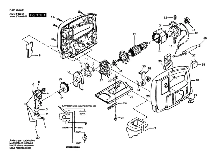 Запчасти, схема и деталировка Skil 4060 H1 (ТИП F0154060A1)