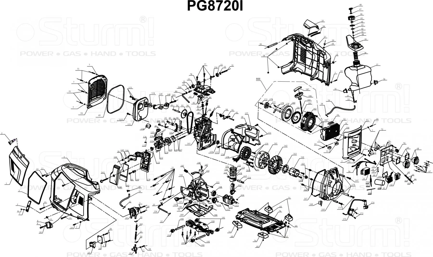 выключатель ручки  для Sturm PG8720I Арт.:PG8720I-8