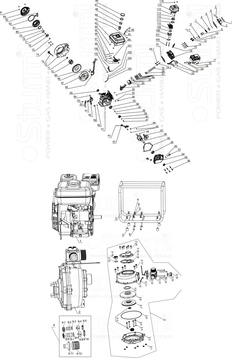 карбюратор  для Sturm BP8760VD Арт.:BP8760VD-2-110