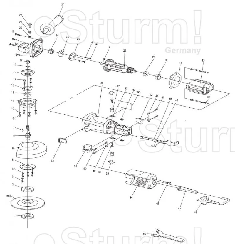 вал (d10, L60, M14)  для Sturm AG9011 Арт.:AG9011-8